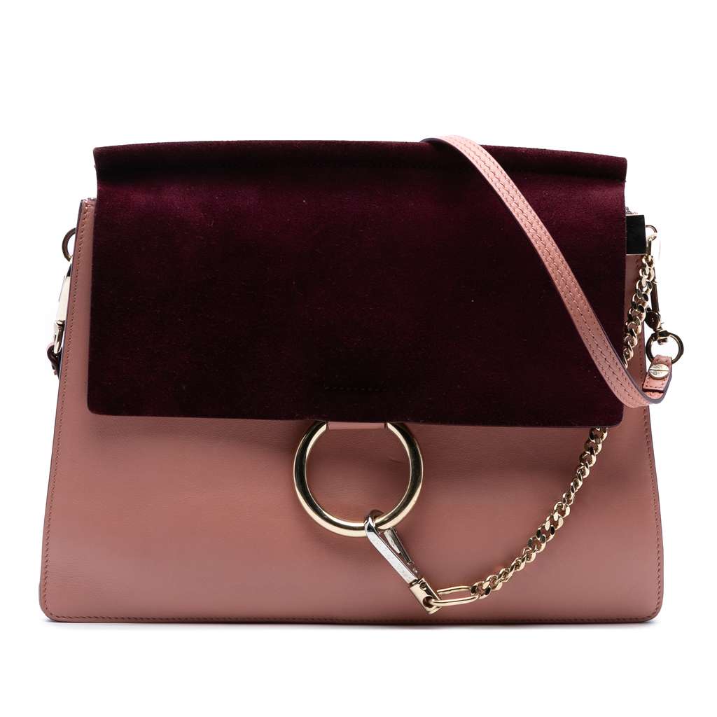 Chloé Medium Calfskin and Suede Faye Crossbody