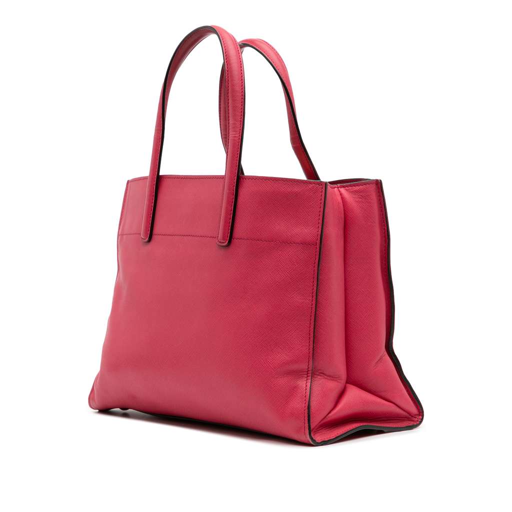 Prada Saffiano Soft Triple Pocket Tote - Back view