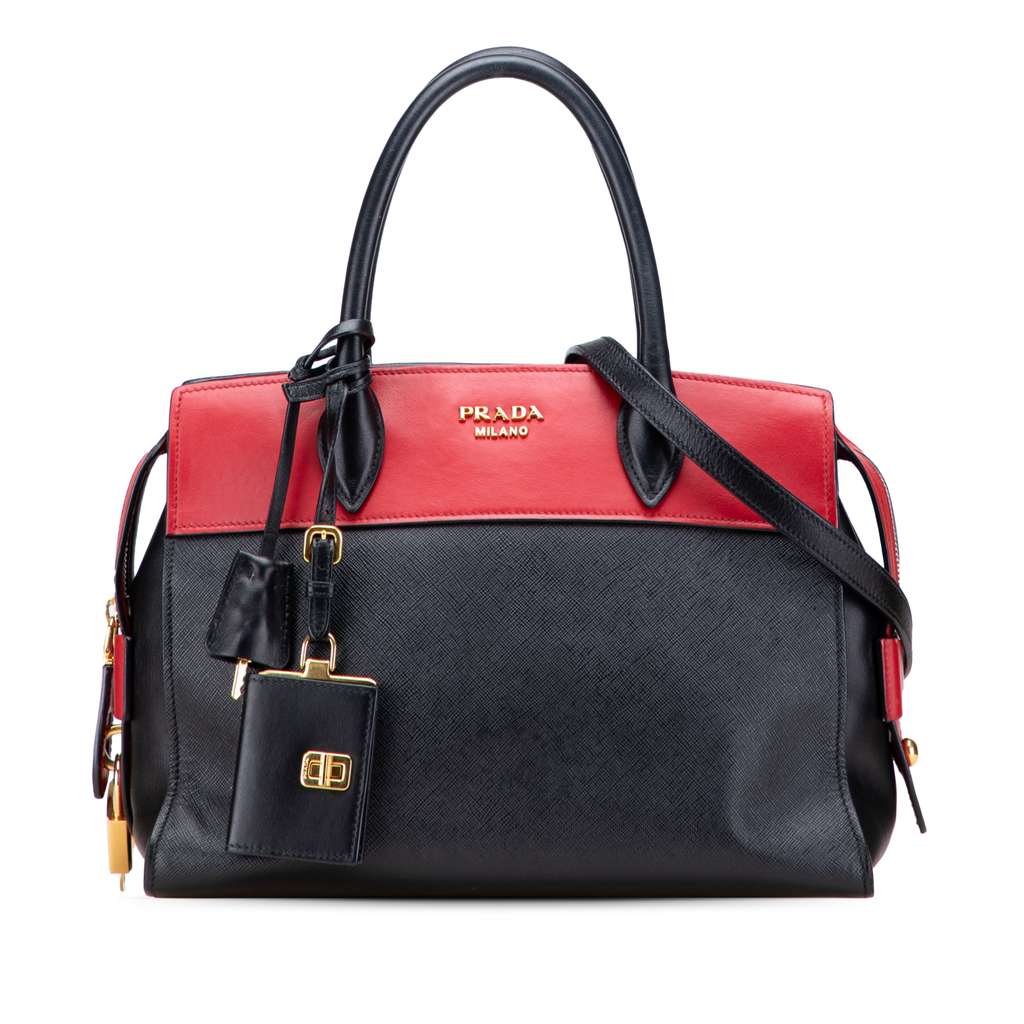 Prada Saffiano and City Calf Esplanade Satchel