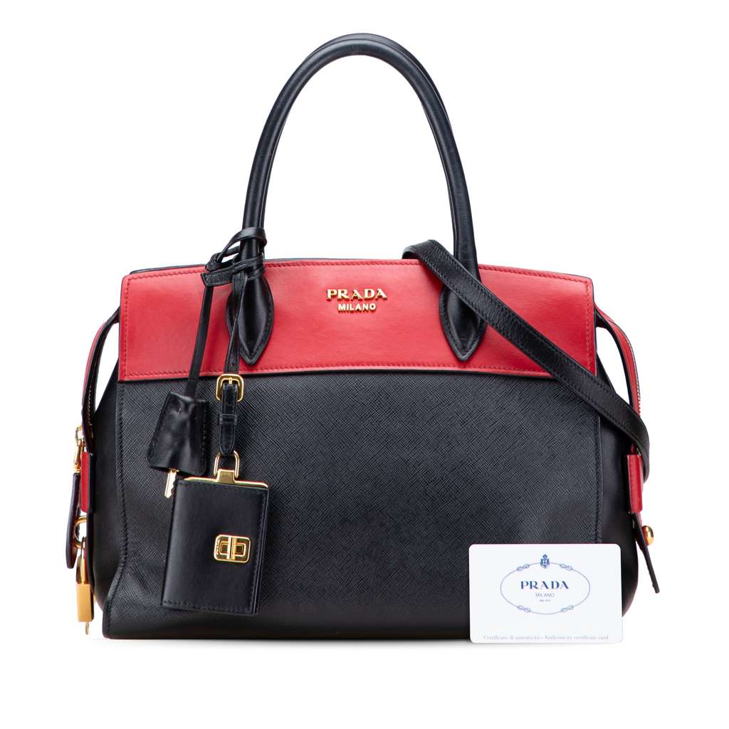 Prada Saffiano and City Calf Esplanade Satchel - Image 14