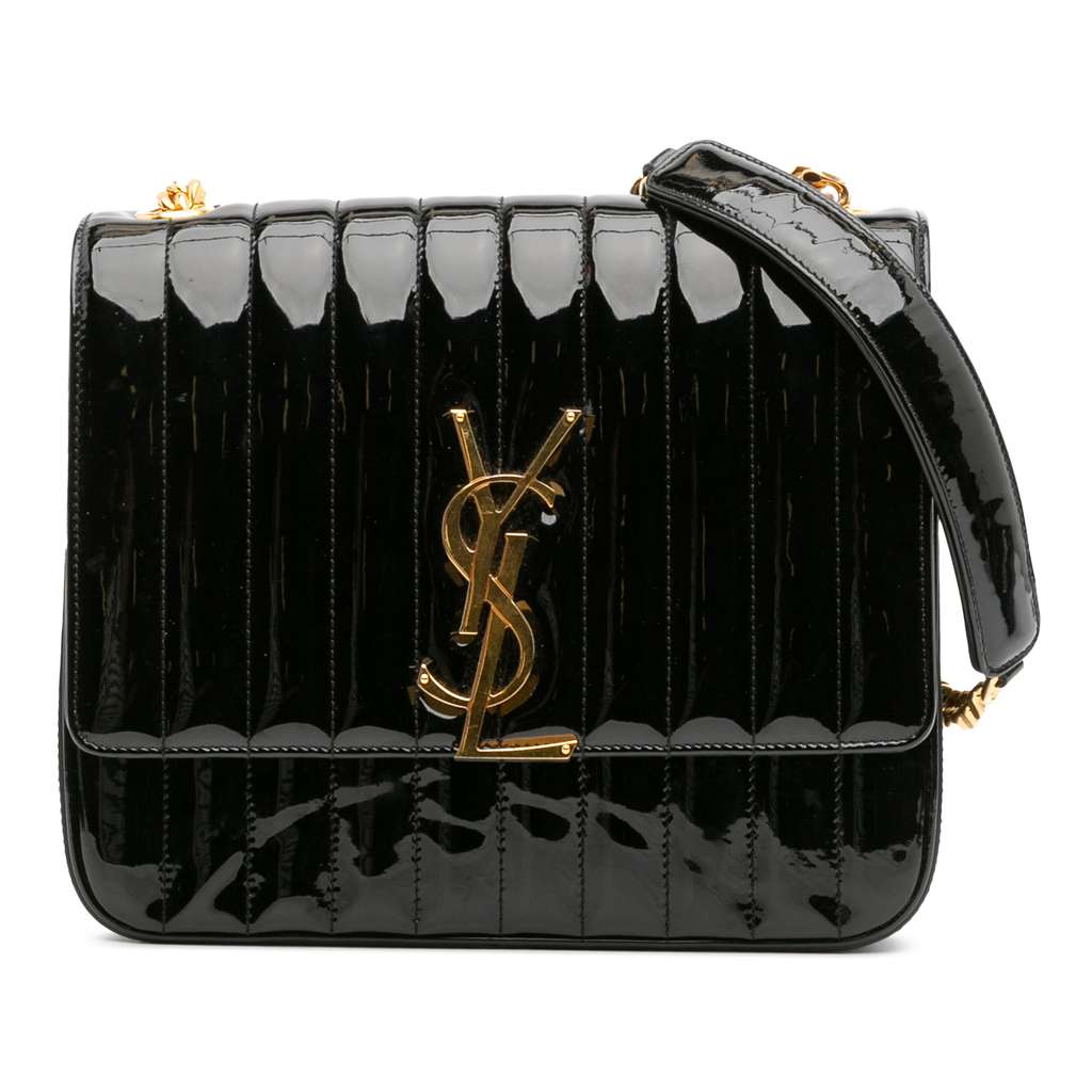 Saint Laurent Large Patent Vicky Crossbody