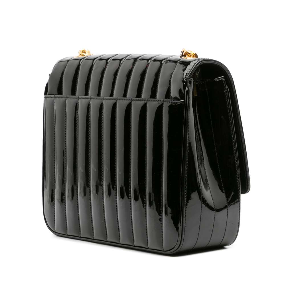 Saint Laurent Large Patent Vicky Crossbody - Back view