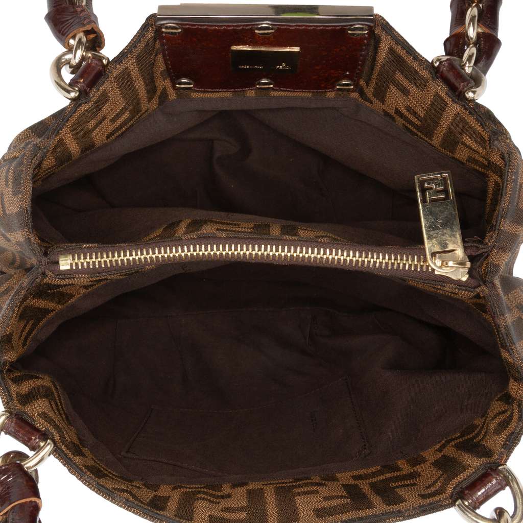 Fendi Small Zucca Canvas Mia Chain Tote - 4