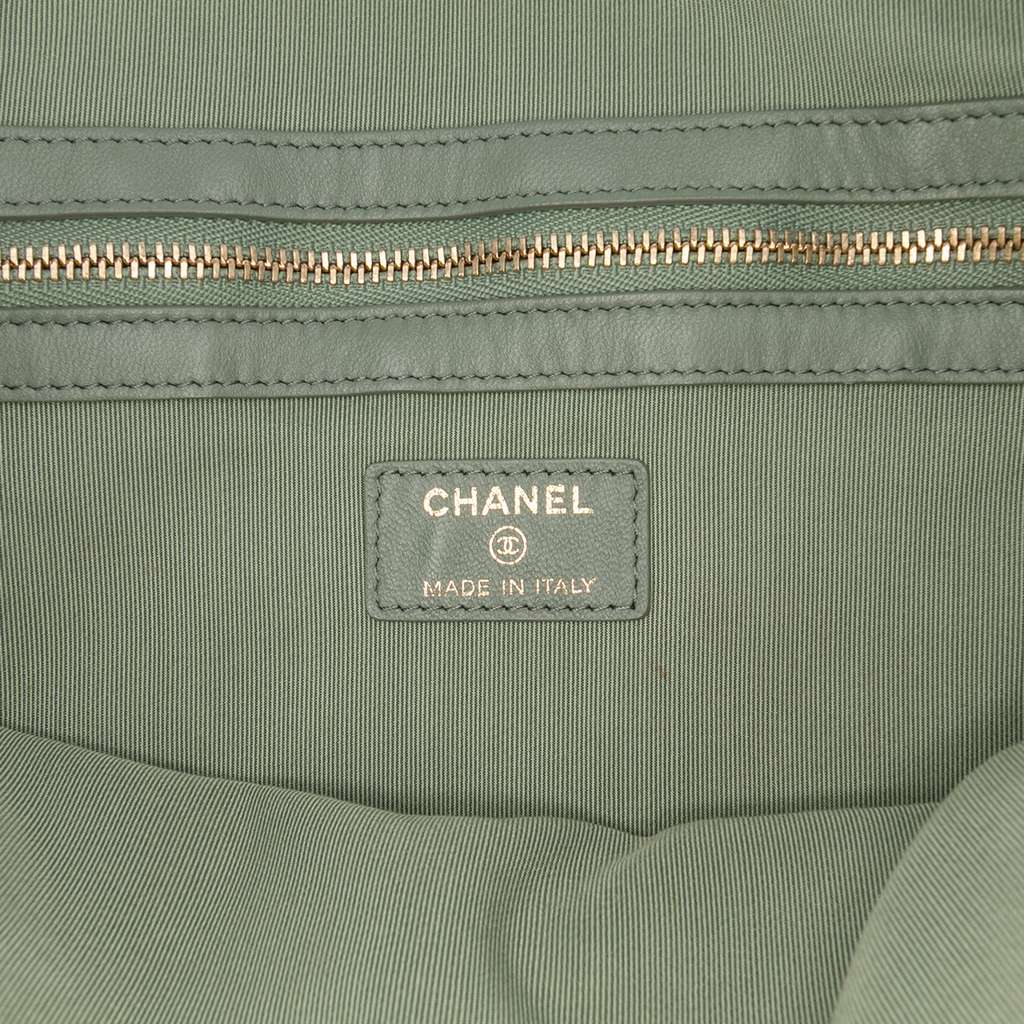 Chanel Large Quilted Lambskin O Case Clutch - Side view