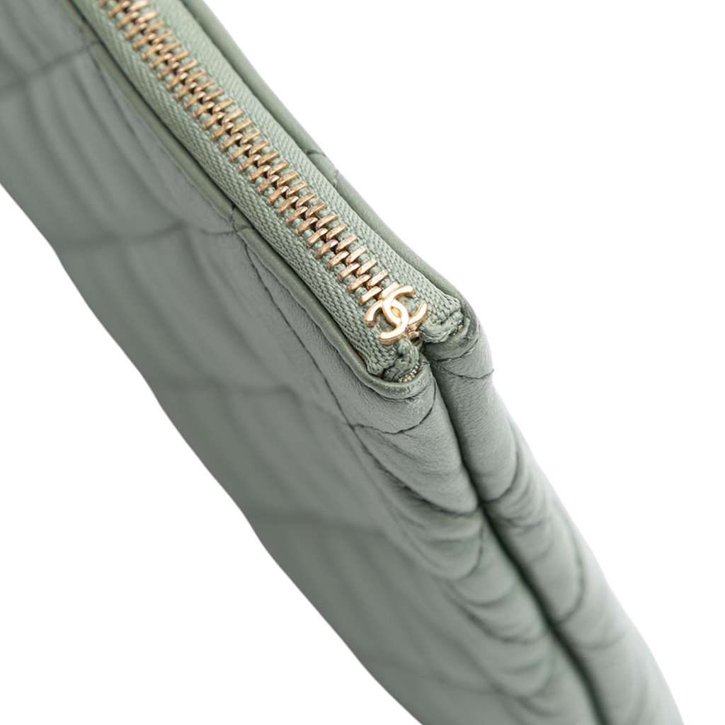 Chanel Large Quilted Lambskin O Case Clutch - Image 11