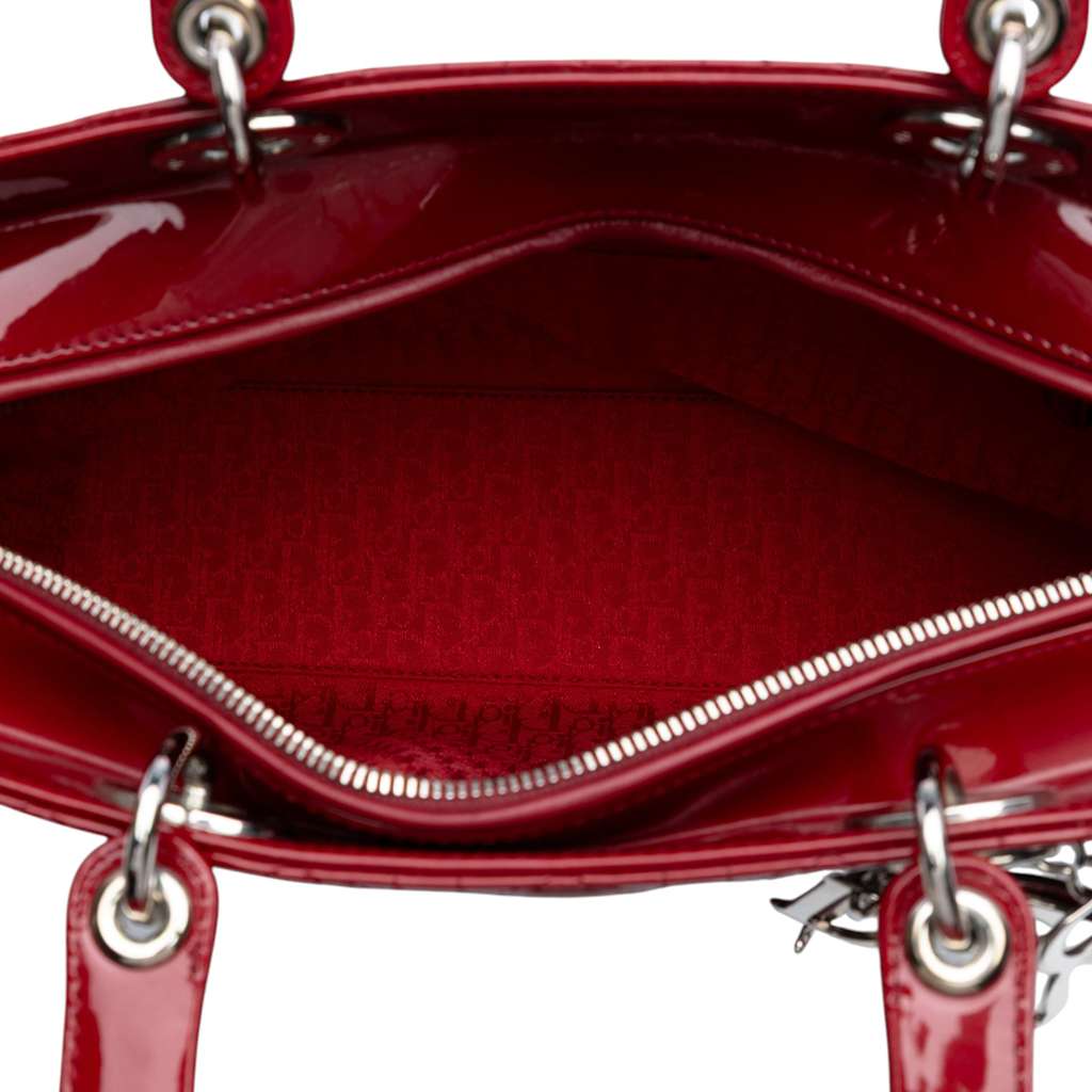 Dior Large Patent Cannage Lady Dior - 4