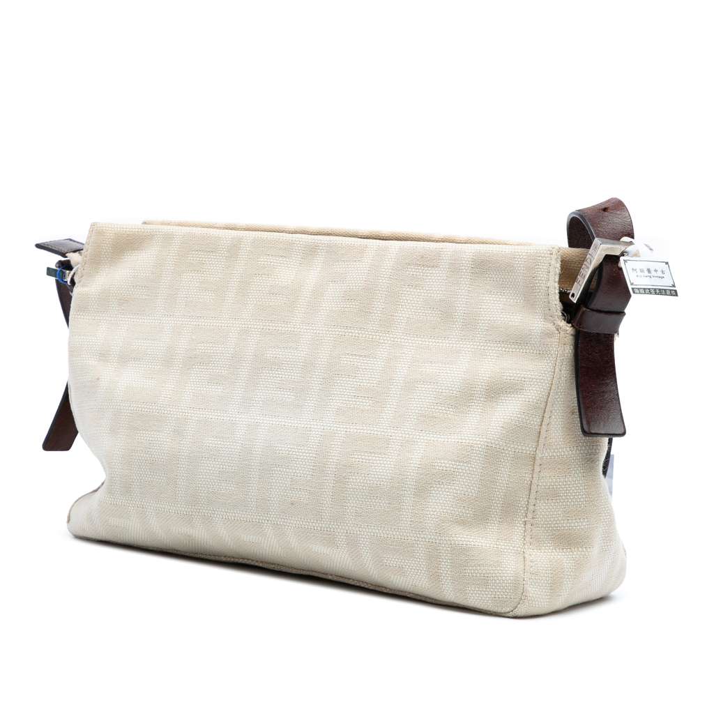 Fendi Zucca Canvas Shoulder Bag - Back view