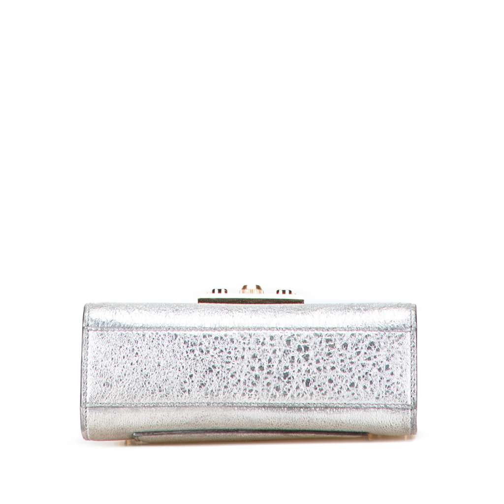 Gucci Small Metallic Leather Padlock Crossbody - Image 6