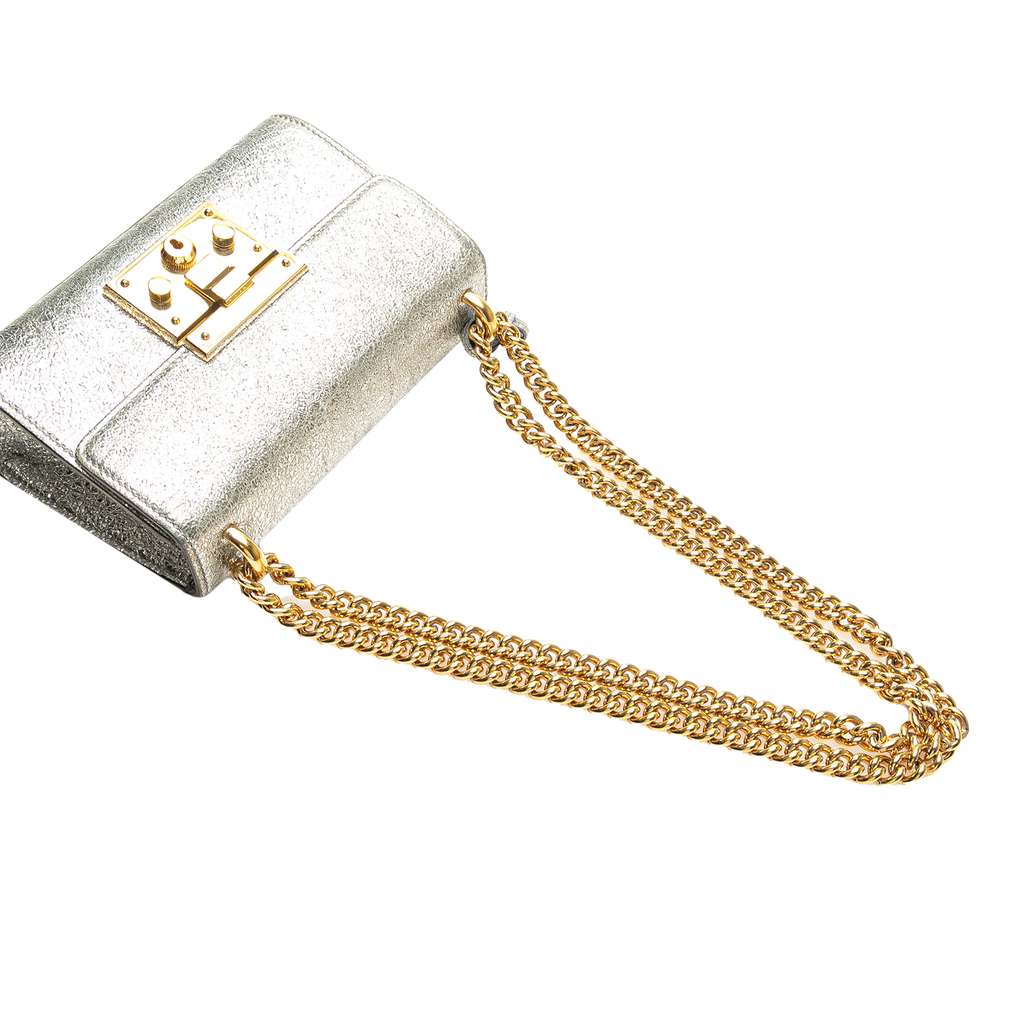 Gucci Small Metallic Leather Padlock Crossbody - Image 12