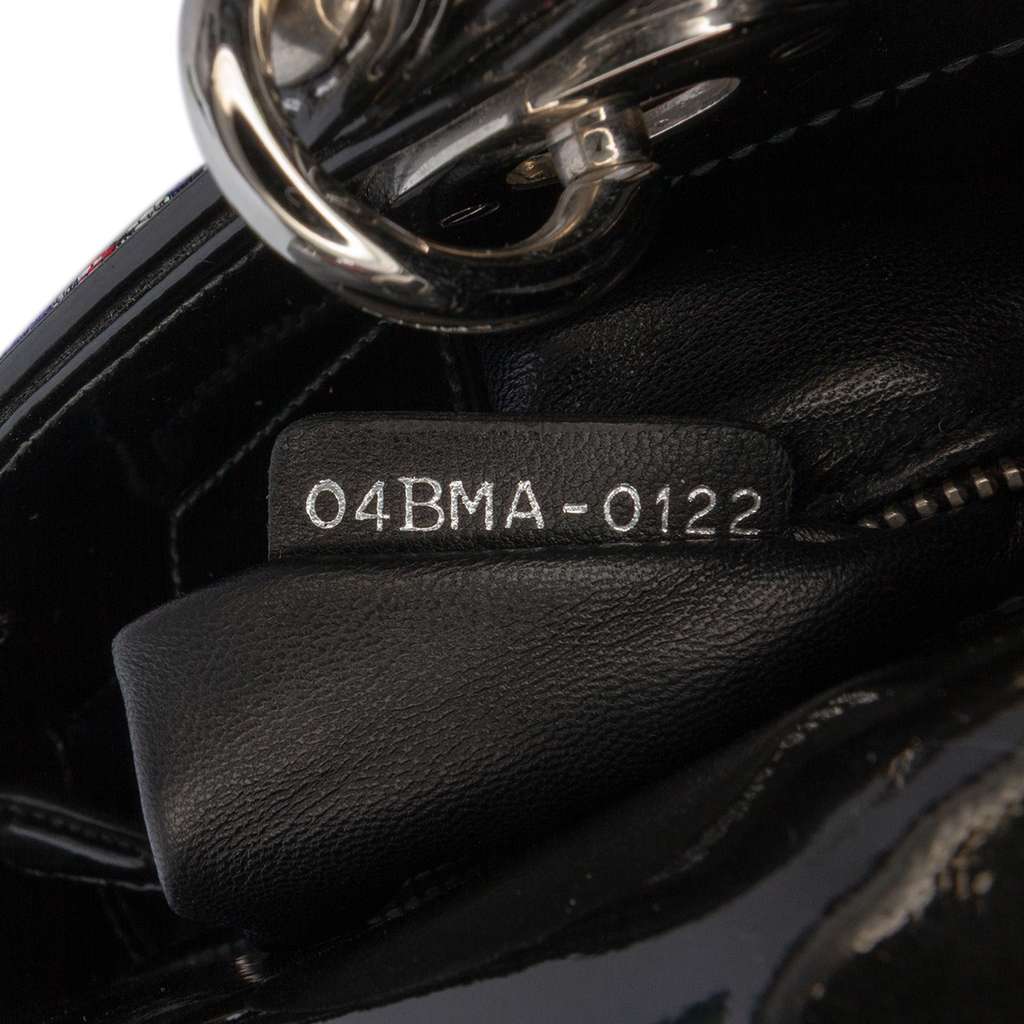 Dior Mini Multicolor Metallic Fabric and Patent Leather Lady Dior - Detail 2