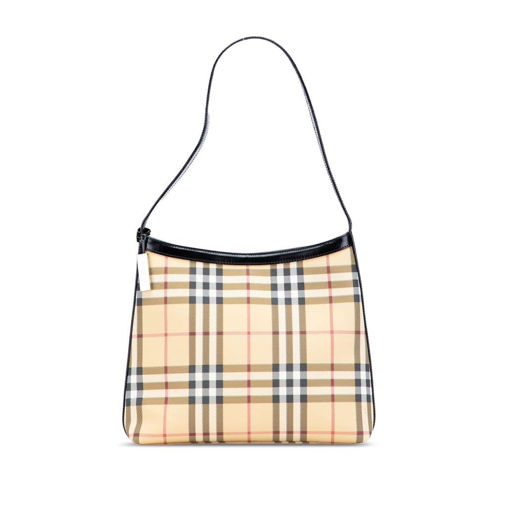 Burberry House Check Coated Canvas Shoulder Bag