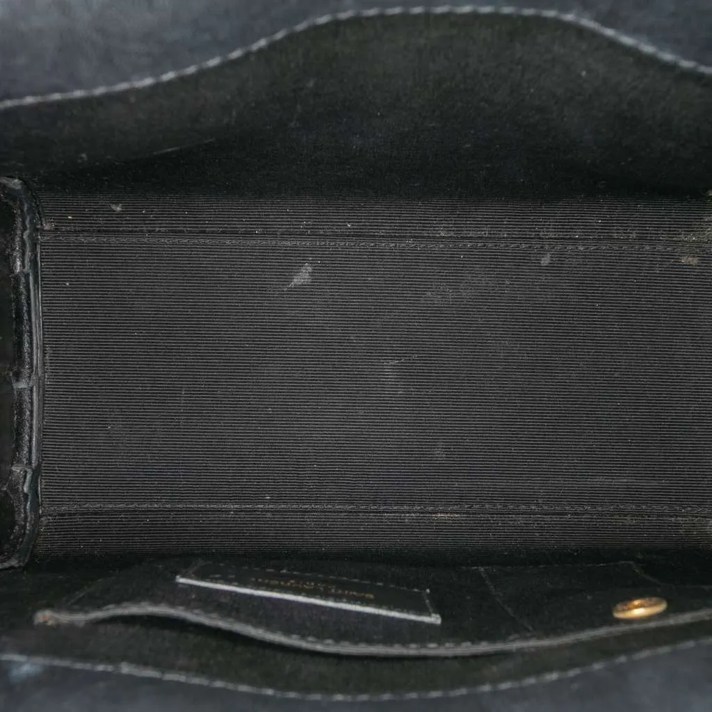 Saint Laurent Nano Patent Sac de Jour Satchel Black Leather Good - Model View