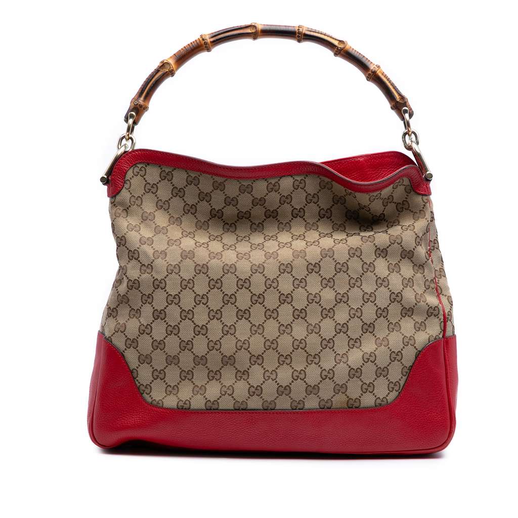 Gucci GG Canvas Bamboo Diana Satchel