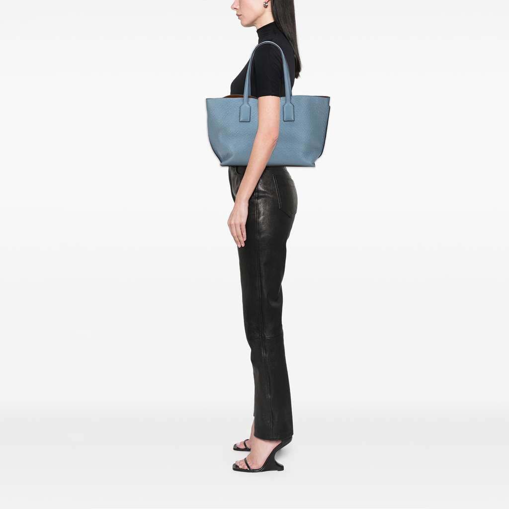 Loewe Embossed Anagram Leather T Shopper Tote - Image 13