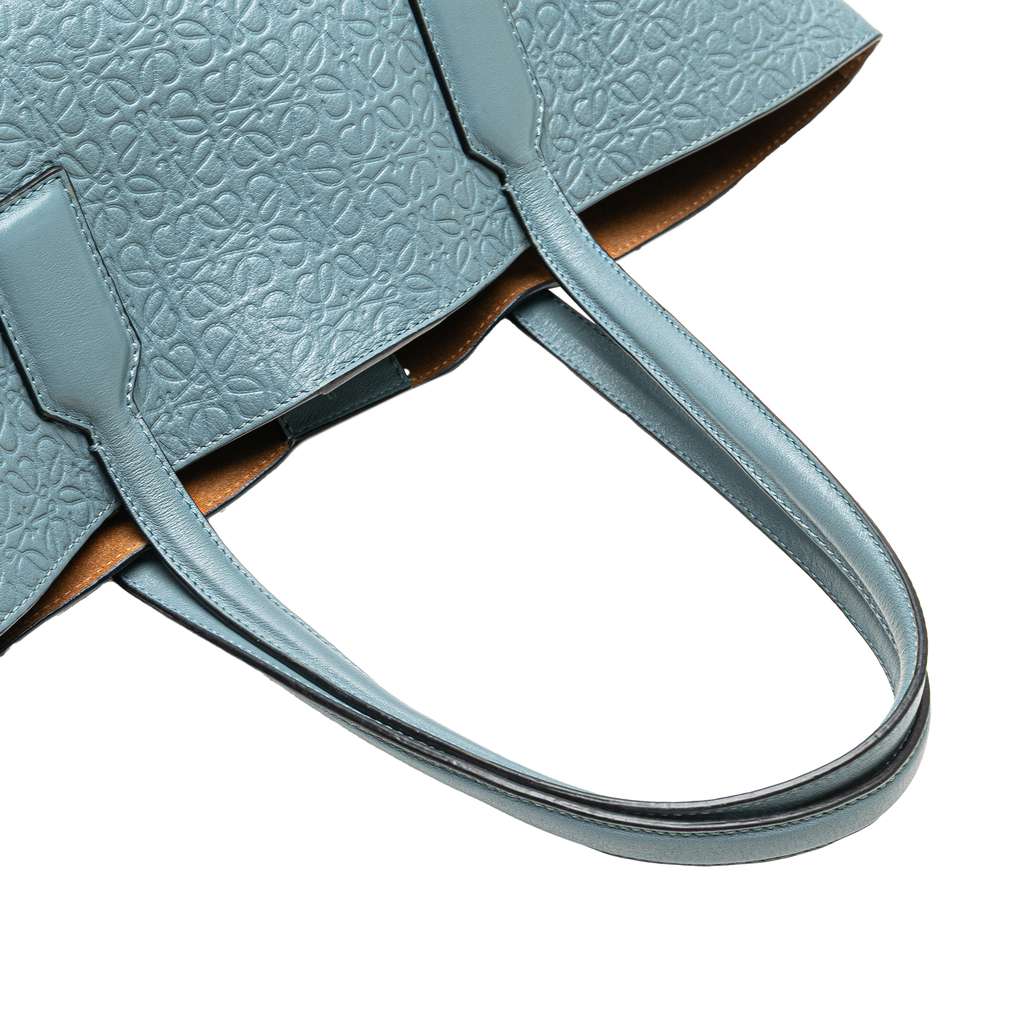 Loewe Embossed Anagram Leather T Shopper Tote - Image 12