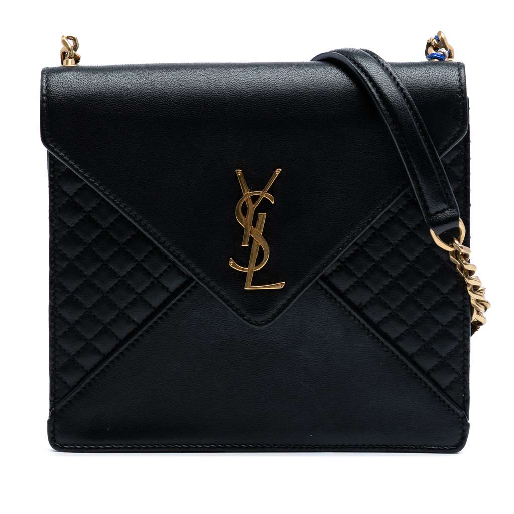 Saint Laurent Quilted Lambskin Gaby Square Shoulder Bag