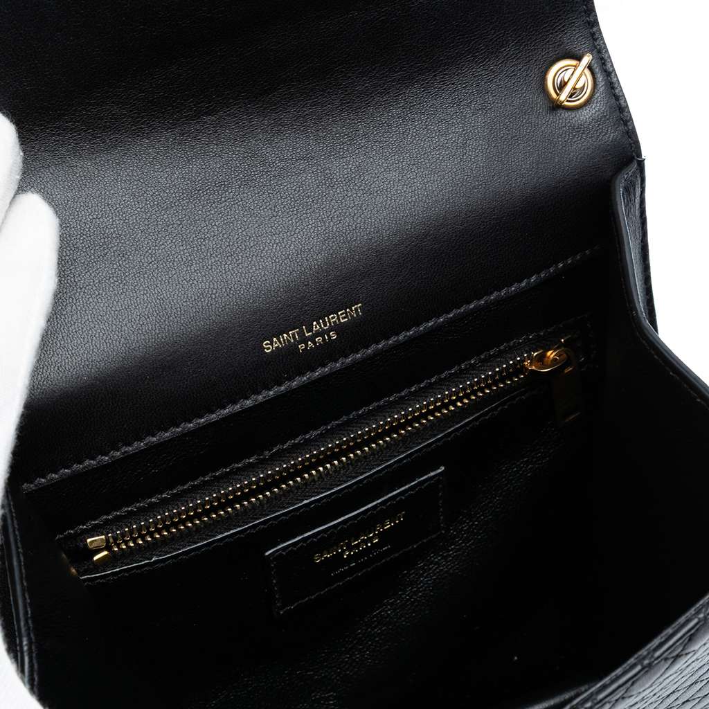 Saint Laurent Quilted Lambskin Gaby Square Shoulder Bag - 4