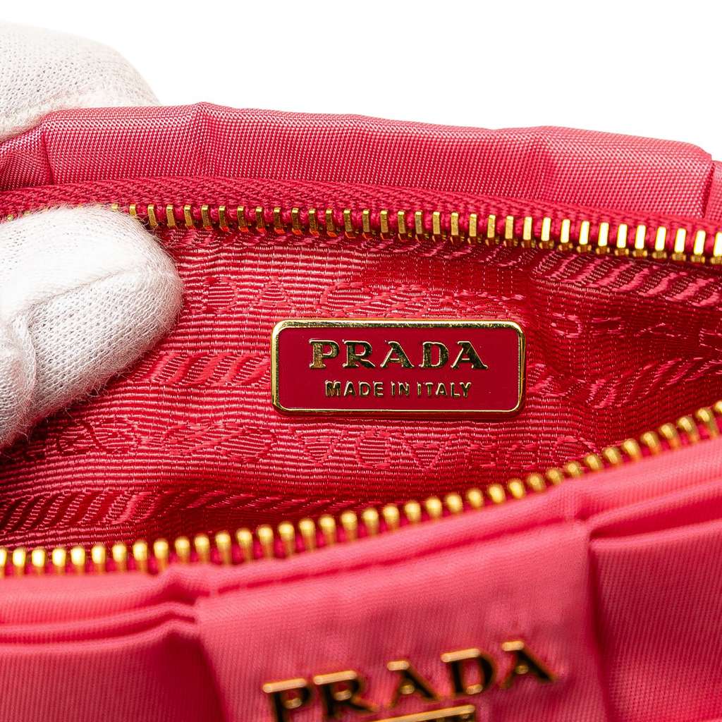 Prada Tessuto Bow Wristlet Clutch - Side view