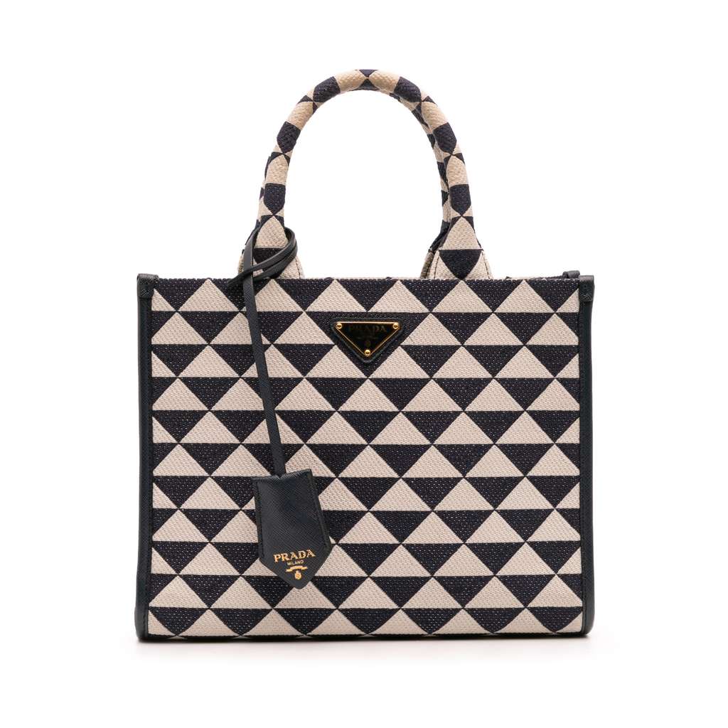 Prada Small Canvas Symbole Triangolo Satchel
