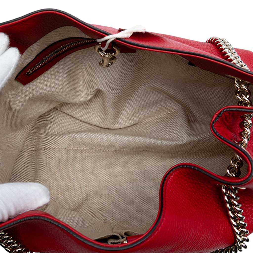 Gucci Medium Leather Soho Chain Tote - 4
