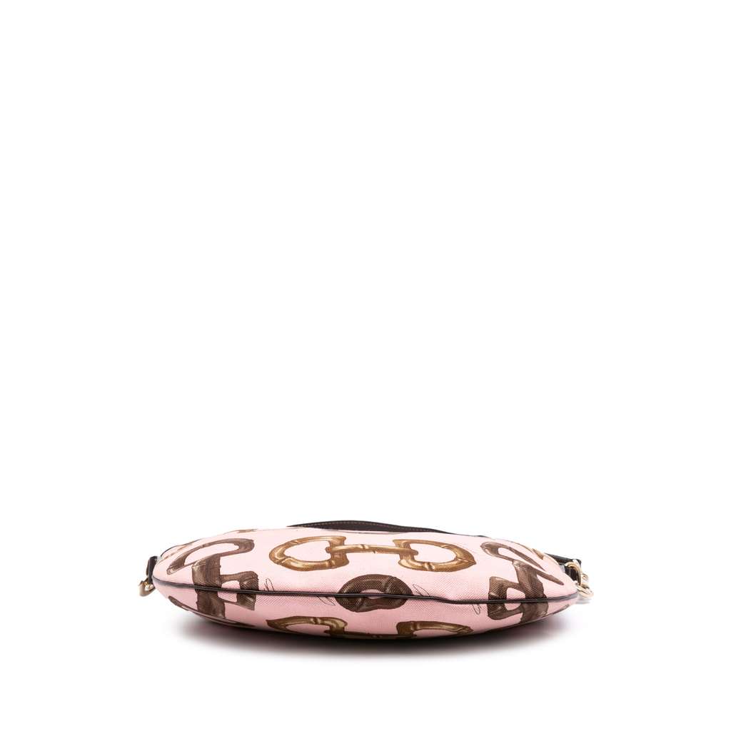 Gucci Canvas Bamboo Horsebit Print Hobo - Image 6