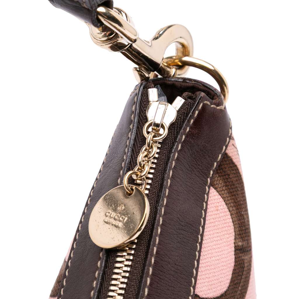 Gucci Canvas Bamboo Horsebit Print Hobo - Image 10