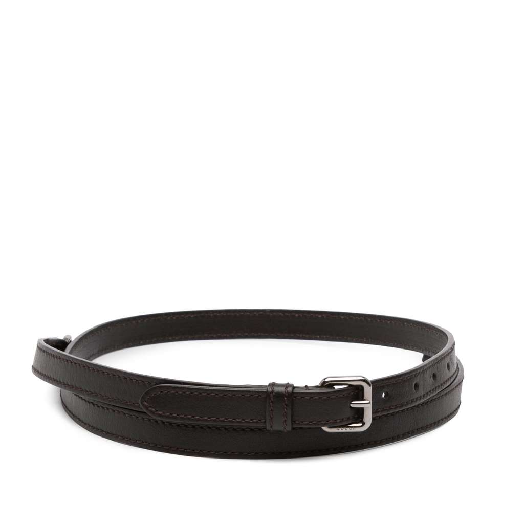 Gucci Leather Bag Strap - Back view