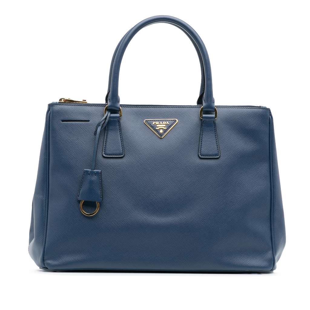 Prada Medium Saffiano Lux Galleria Double Zip Satchel