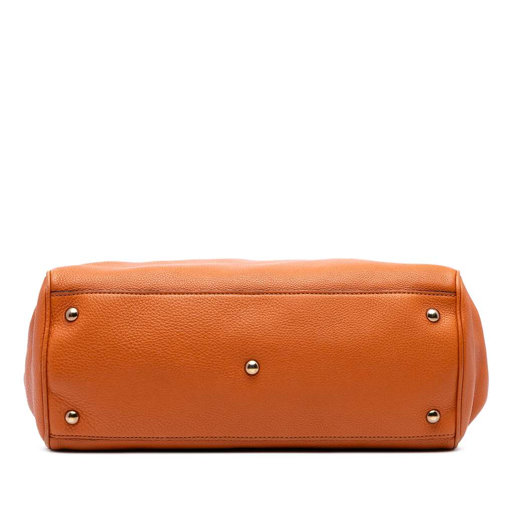 Gucci Medium Calfskin Bamboo Shopper Satchel - Image 6