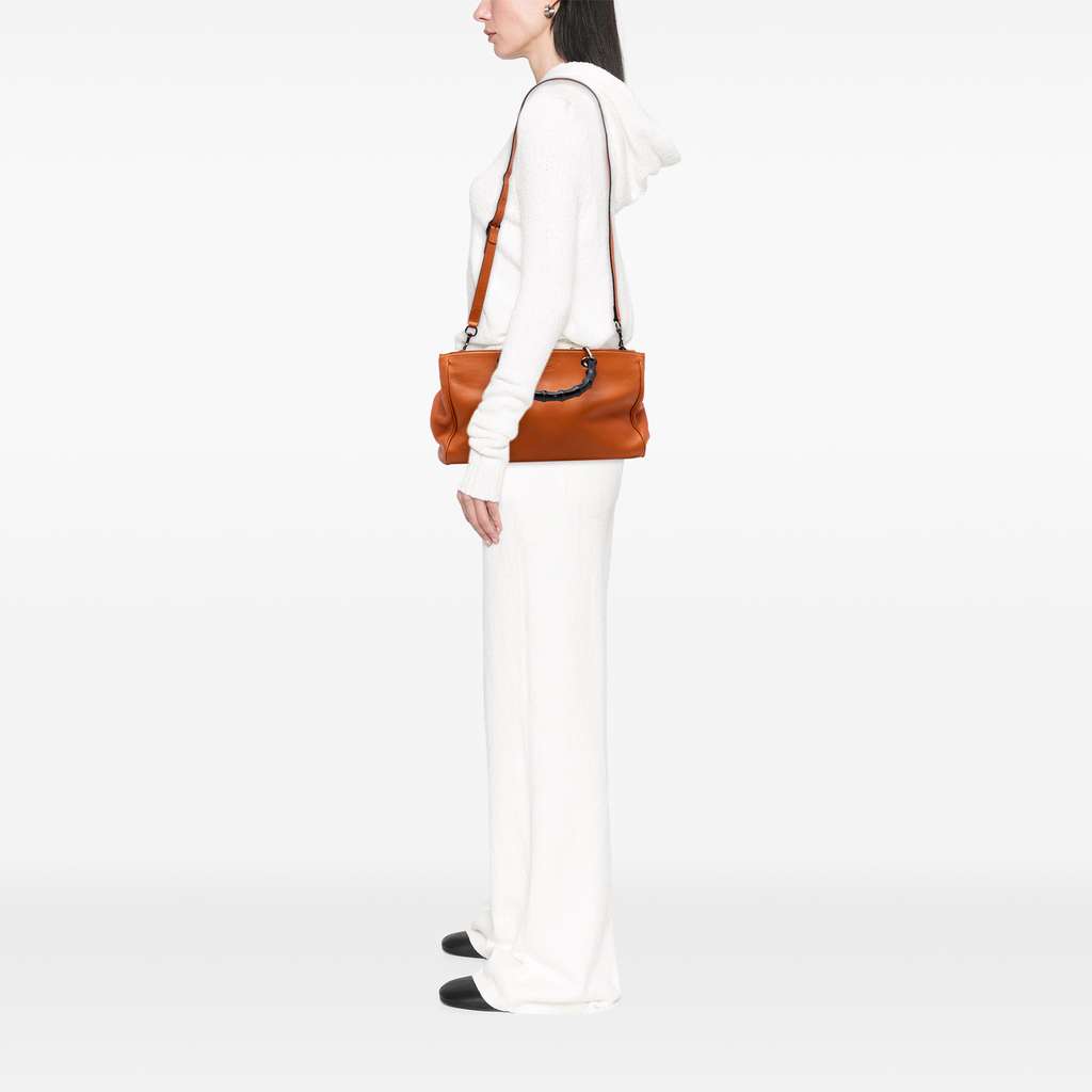 Gucci Medium Calfskin Bamboo Shopper Satchel - Detail 2