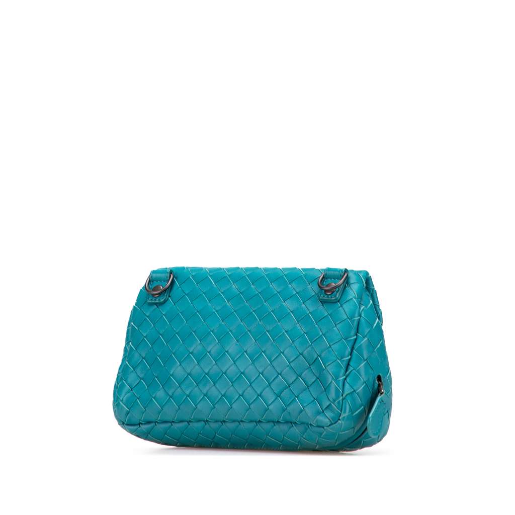 Bottega Veneta Mini Nappa Intrecciato Expandable Chain Crossbody - Back view