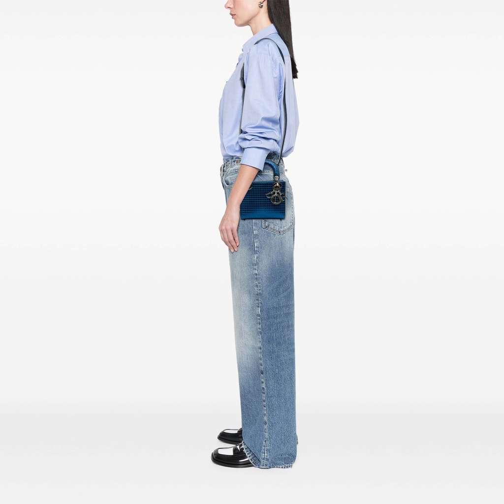 Dior Mini Metallic Patent Microcannage Lady Dior - Image 14