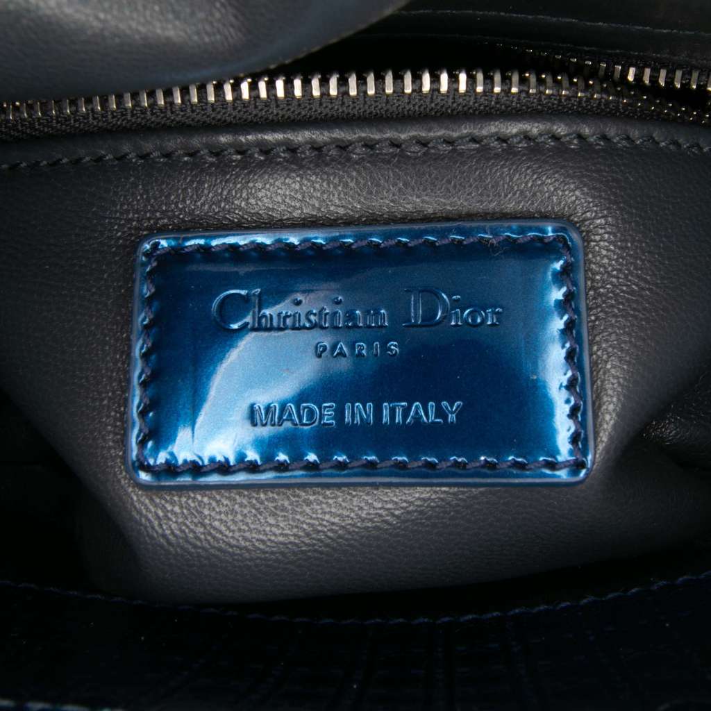 Dior Mini Metallic Patent Microcannage Lady Dior - Side view