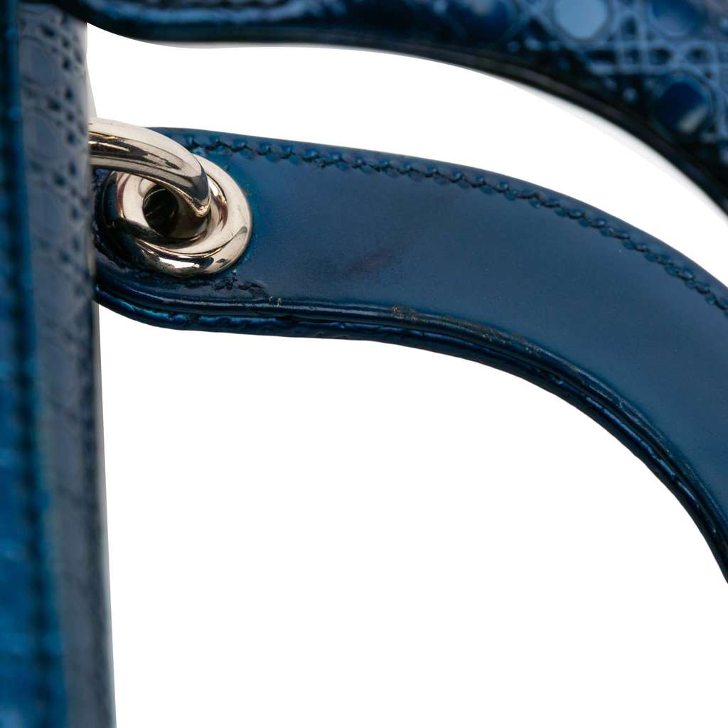 Dior Mini Metallic Patent Microcannage Lady Dior - Image 11