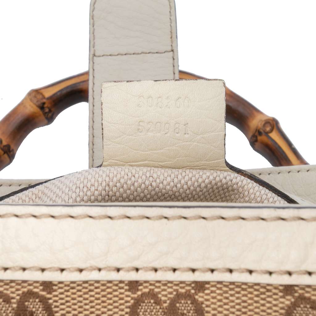Gucci Small GG Canvas Diana Bamboo Top Handle Tote - Detail 1