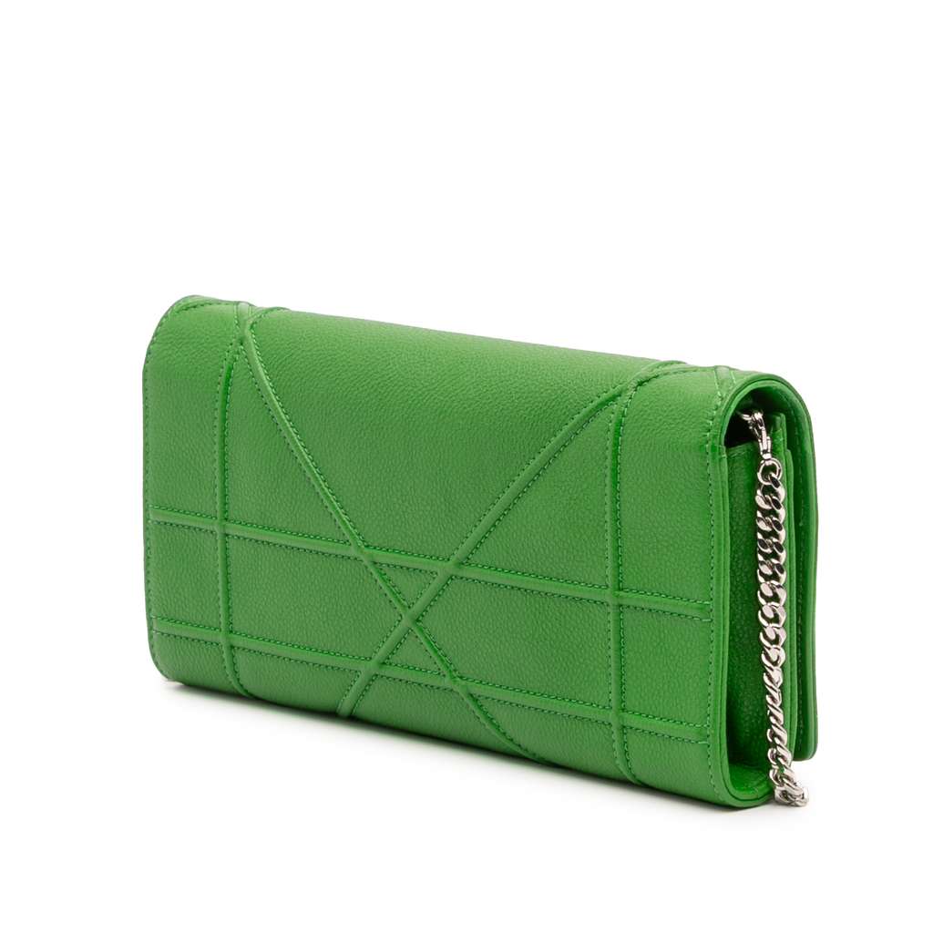 Dior Grained Calfskin Diorama Croisiere Wallet on Chain - Back view