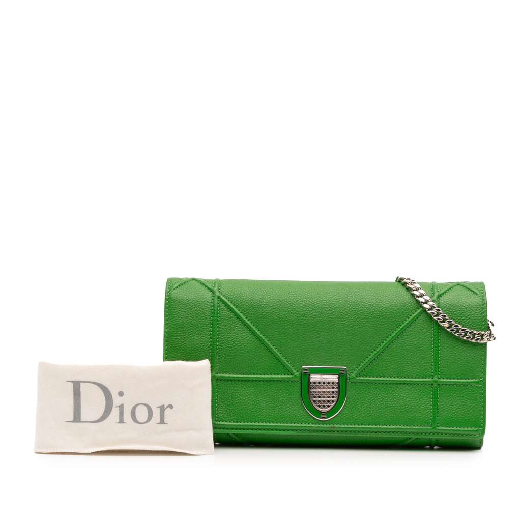 Dior Grained Calfskin Diorama Croisiere Wallet on Chain - Image 14