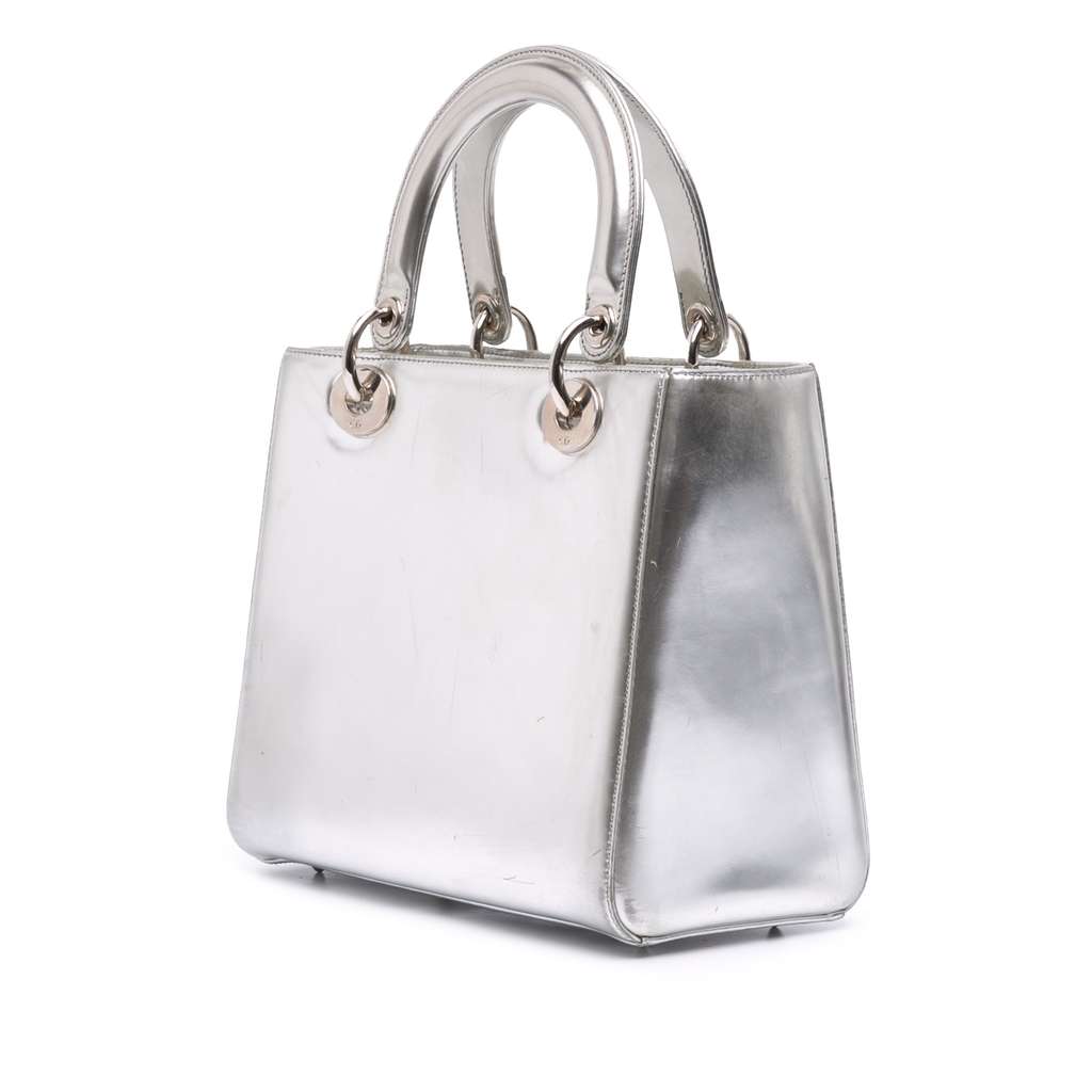 Dior Medium Metallic Patent Lady Dior - Back view