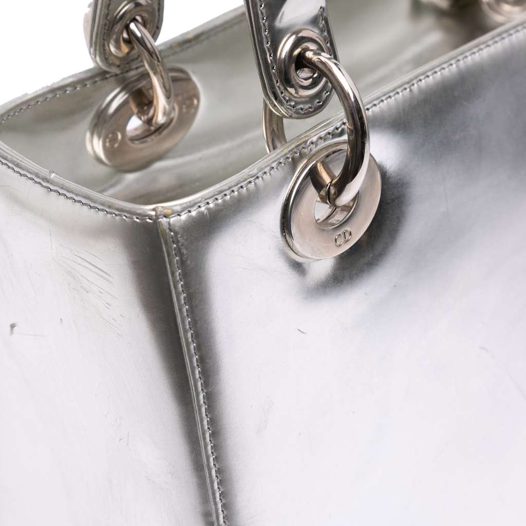 Dior Medium Metallic Patent Lady Dior - Image 11