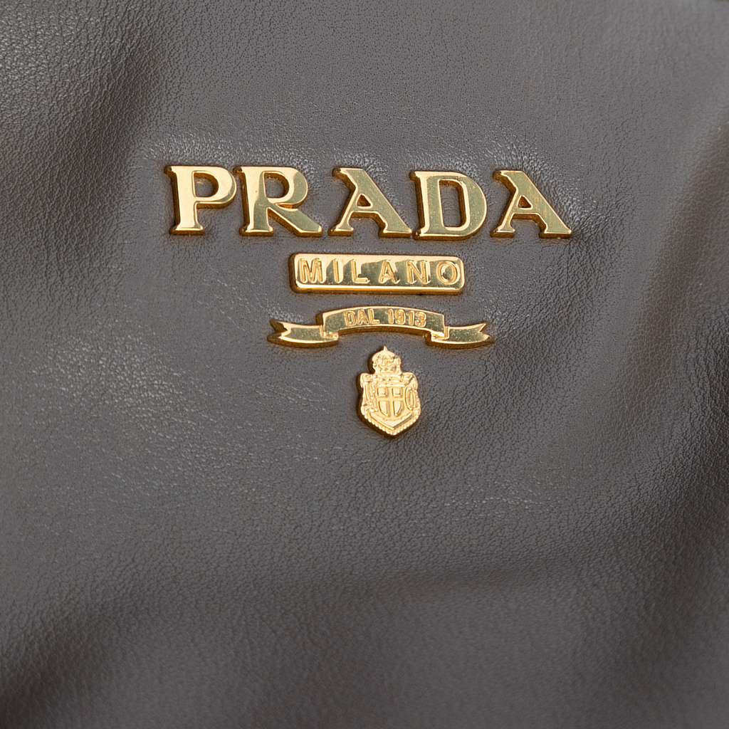 Prada Soft Calfskin Open Convertible Shopping Tote - Side view