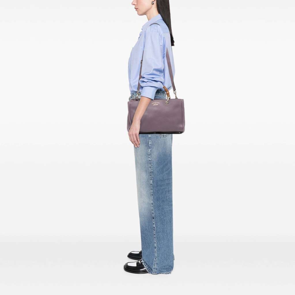 Gucci Medium Calfskin Bamboo Shopper Satchel - Image 13