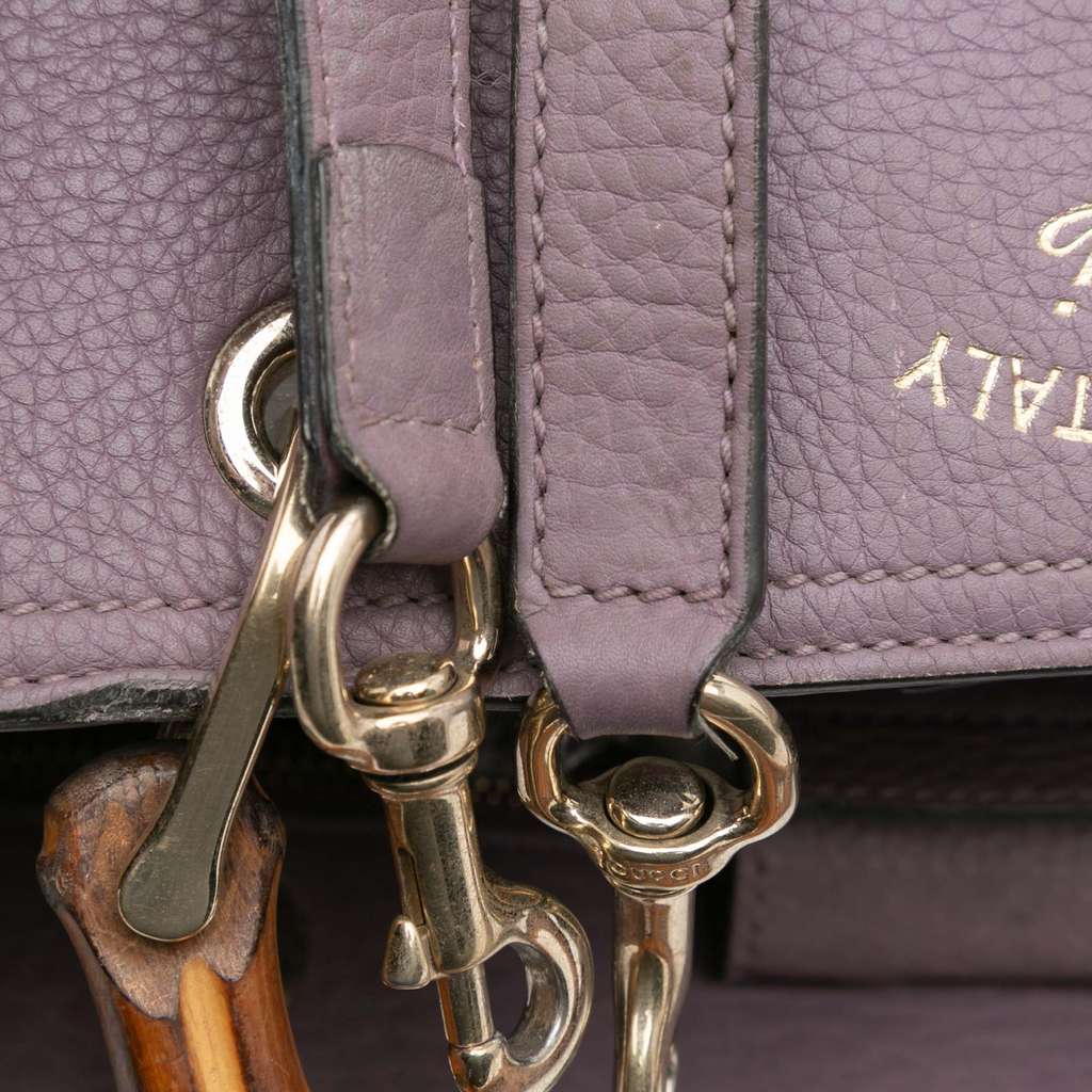 Gucci Medium Calfskin Bamboo Shopper Satchel - Image 10