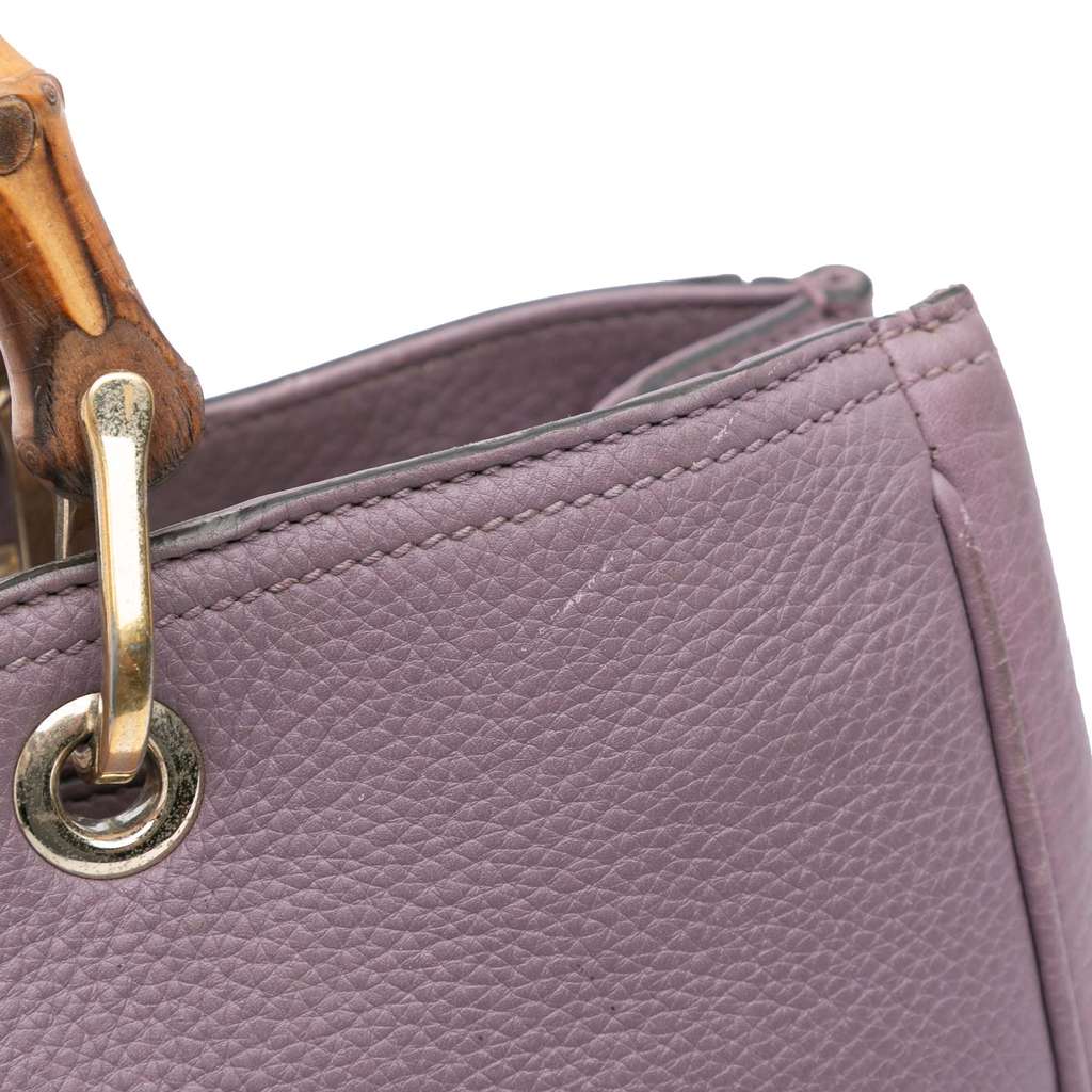 Gucci Medium Calfskin Bamboo Shopper Satchel - Image 11