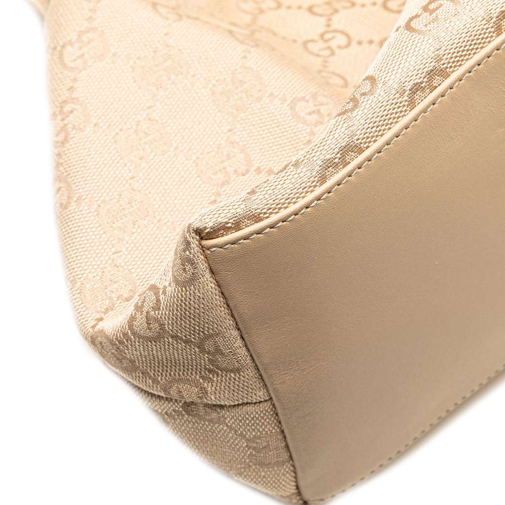 Gucci GG Canvas Bamboo Handbag - Image 10