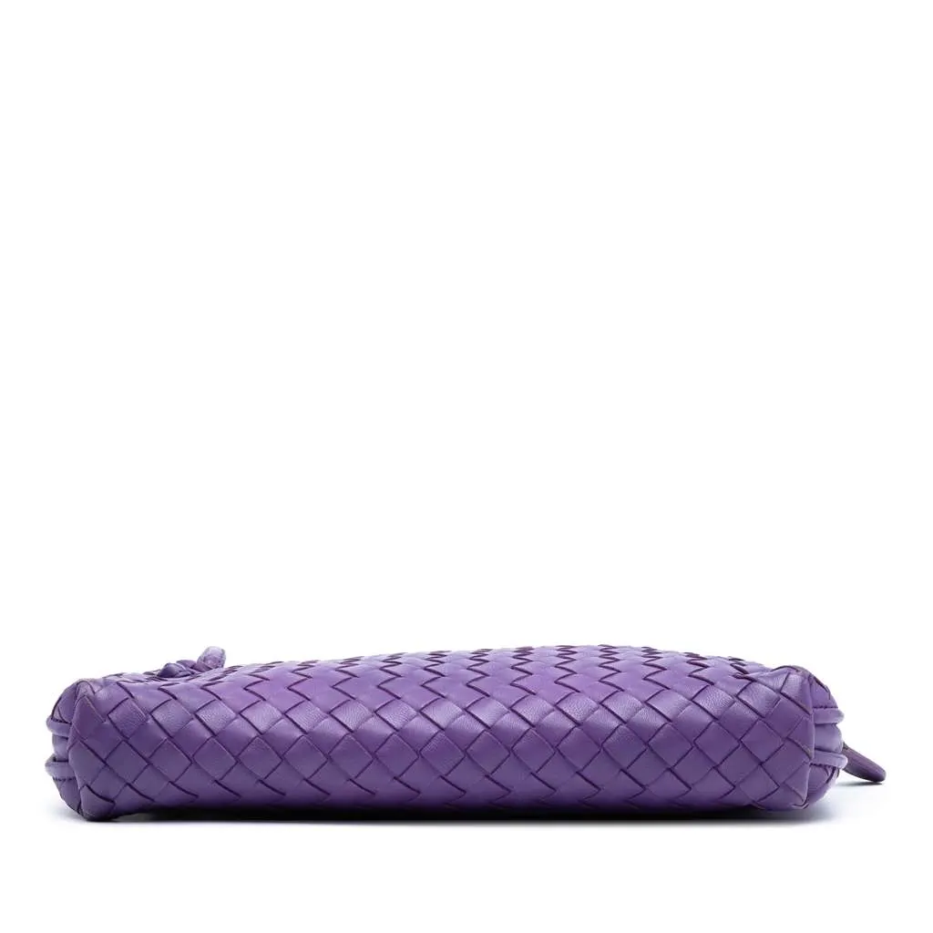 Bottega Veneta Nappa Intrecciato Nodini Crossbody Purple Leather Good - Inside View