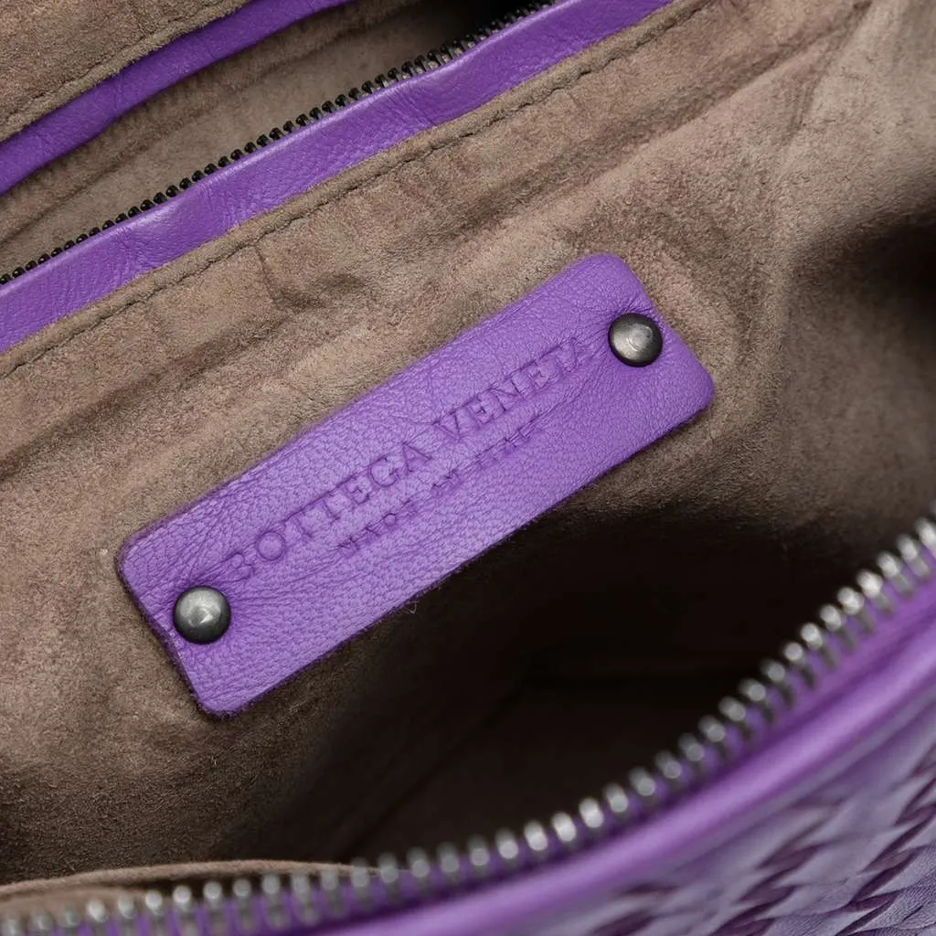 Bottega Veneta Nappa Intrecciato Nodini Crossbody Purple Leather Good - Box View
