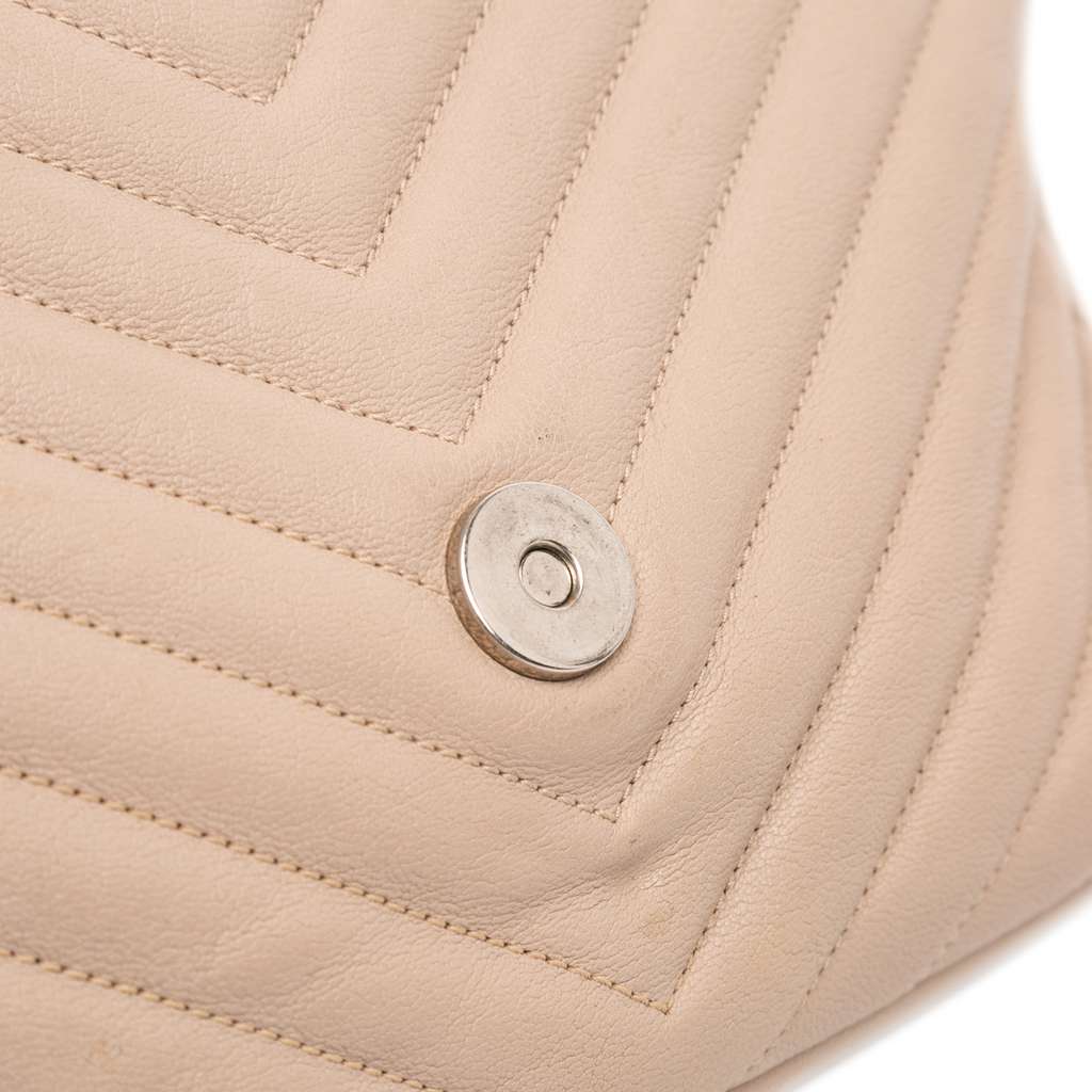 Saint Laurent Medium Monogram Chevron Sheepskin College Bag - Image 10