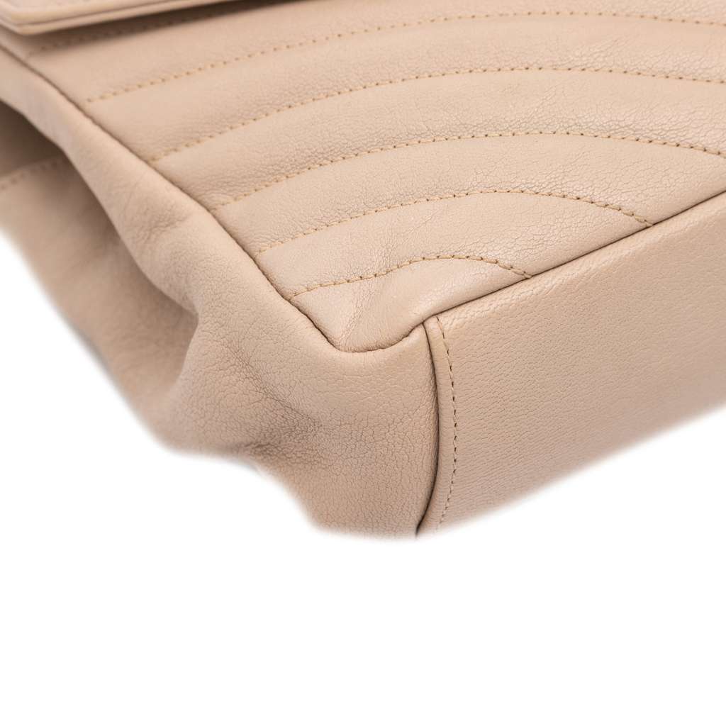 Saint Laurent Medium Monogram Chevron Sheepskin College Bag - Image 11