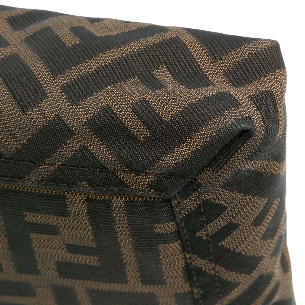 Fendi Zucca Canvas and Leather Chain Maxi Baguette - Image 11