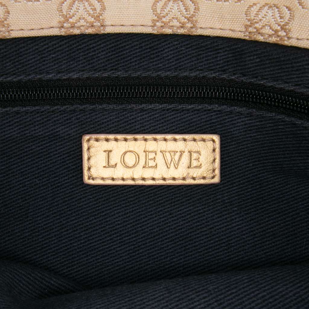 Loewe Anagram Canvas Embroidered Tote - Side view